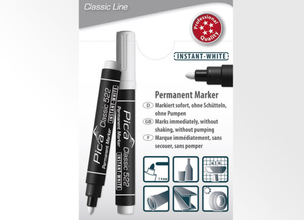 Pica Permanent Instant White Markers - No More Shaking and Pumping –  IndustrialMarkingPens